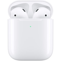 Casti Apple AirPods 2, Carcasa cu incarcare wireless, White