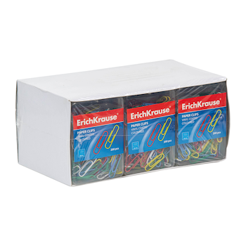 Agrafe ErichKrause, 28 mm, asortate, 200 buc/cutie, 12/Set Agrafe ErichKrause, 28 mm, asortate, 200 buc/cutie, 12/Set
