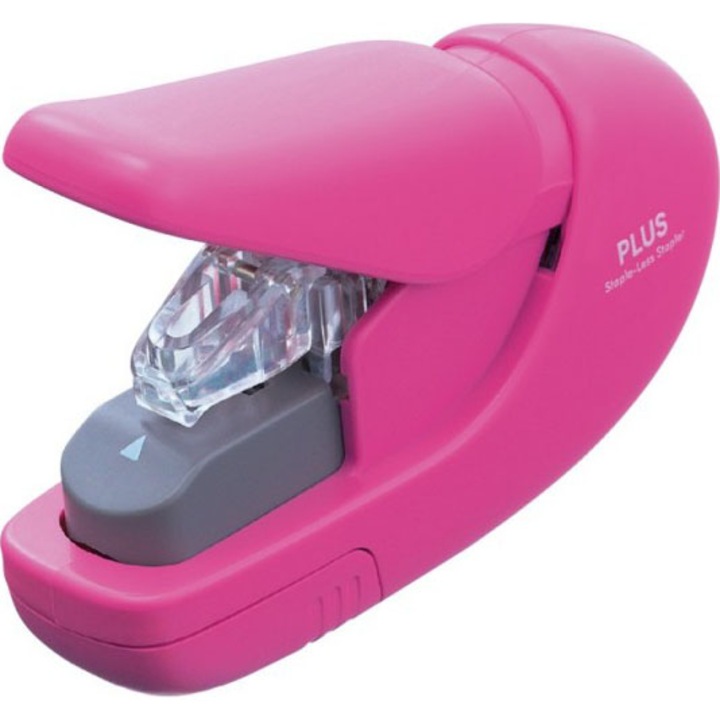 Stapler Plus Sl-106Ab, tűzésmentes, rózsaszín