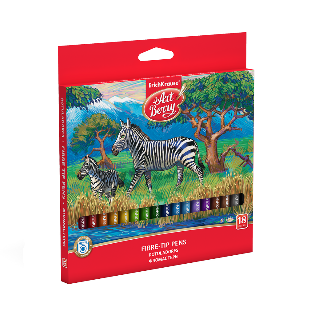 Carioca ErichKrause, 2 mm, 18 Culori/Set