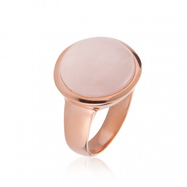 Пръстен Димс-92 Swan Pearls Розов кварц CE913RR7, Камък: 17 мм