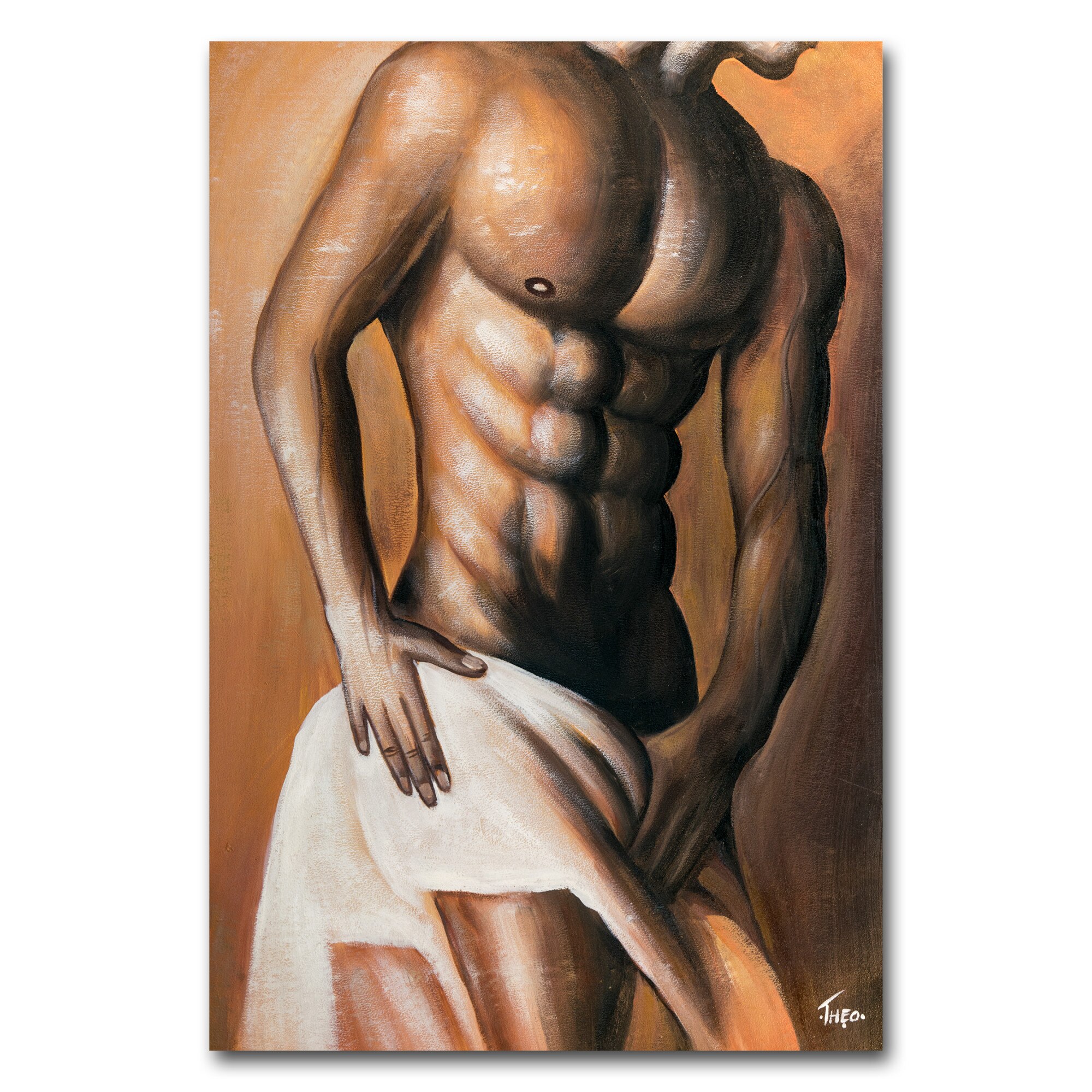 Tablou pictat manual - Hmmm - ulei pe panza 90x60cm