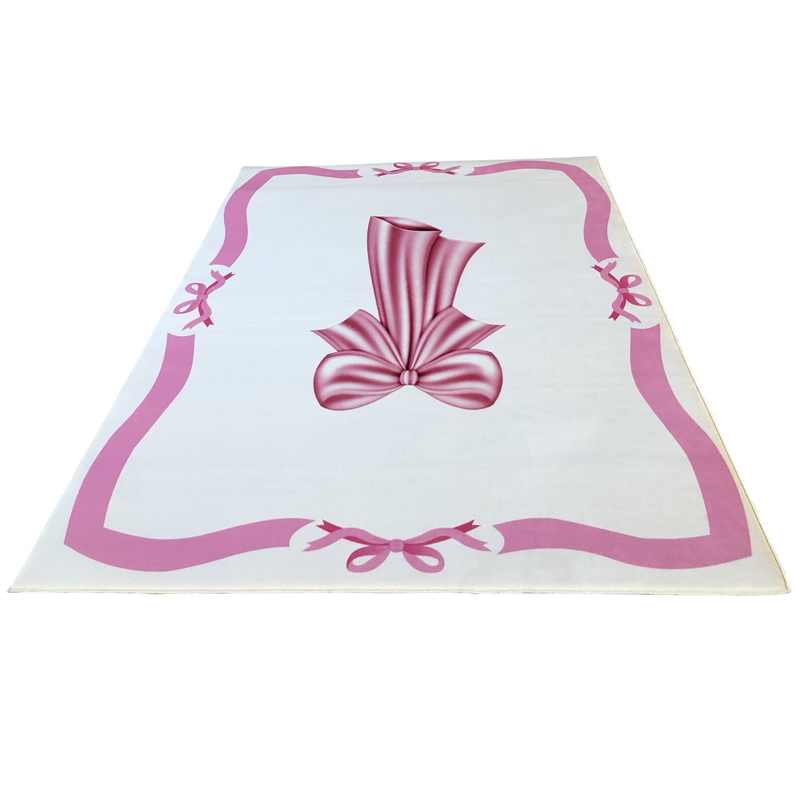 Covor jungle concept 3D alb/roz 133x190