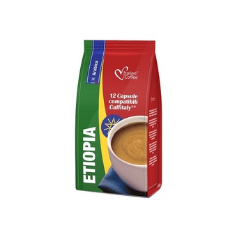 Capsule Italian Coffee - Etiopia Monorigine - 12 Capsule - Caffitaly/Cafissimo - Tchibo/beanz Compatibile Capsule Italian Coffee - Etiopia Monorigine - 12 Capsule - Caffitaly/Cafissimo - Tchibo/beanz Compatibile