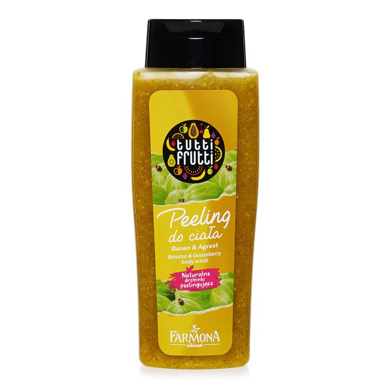 Peeling de corp Tutti Frutti cu aroma de banane si agrise, 100 ml