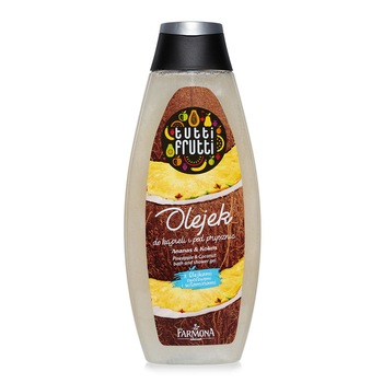 Gel de baie si dus Tutti Frutti cu aroma de ananas si cocos, 425 ml Gel de baie si dus Tutti Frutti cu aroma de ananas si cocos, 425 ml
