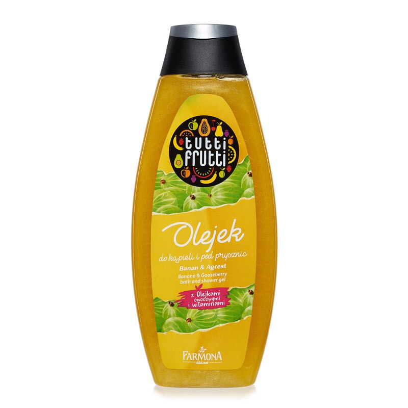 Gel de baie si dus Tutti Frutti cu aroma de banane si agrise, 425 ml