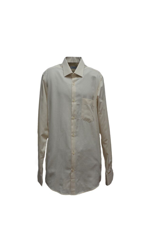 Camasa barbateasca casual, model simplu, D&J Exclusive, Crem