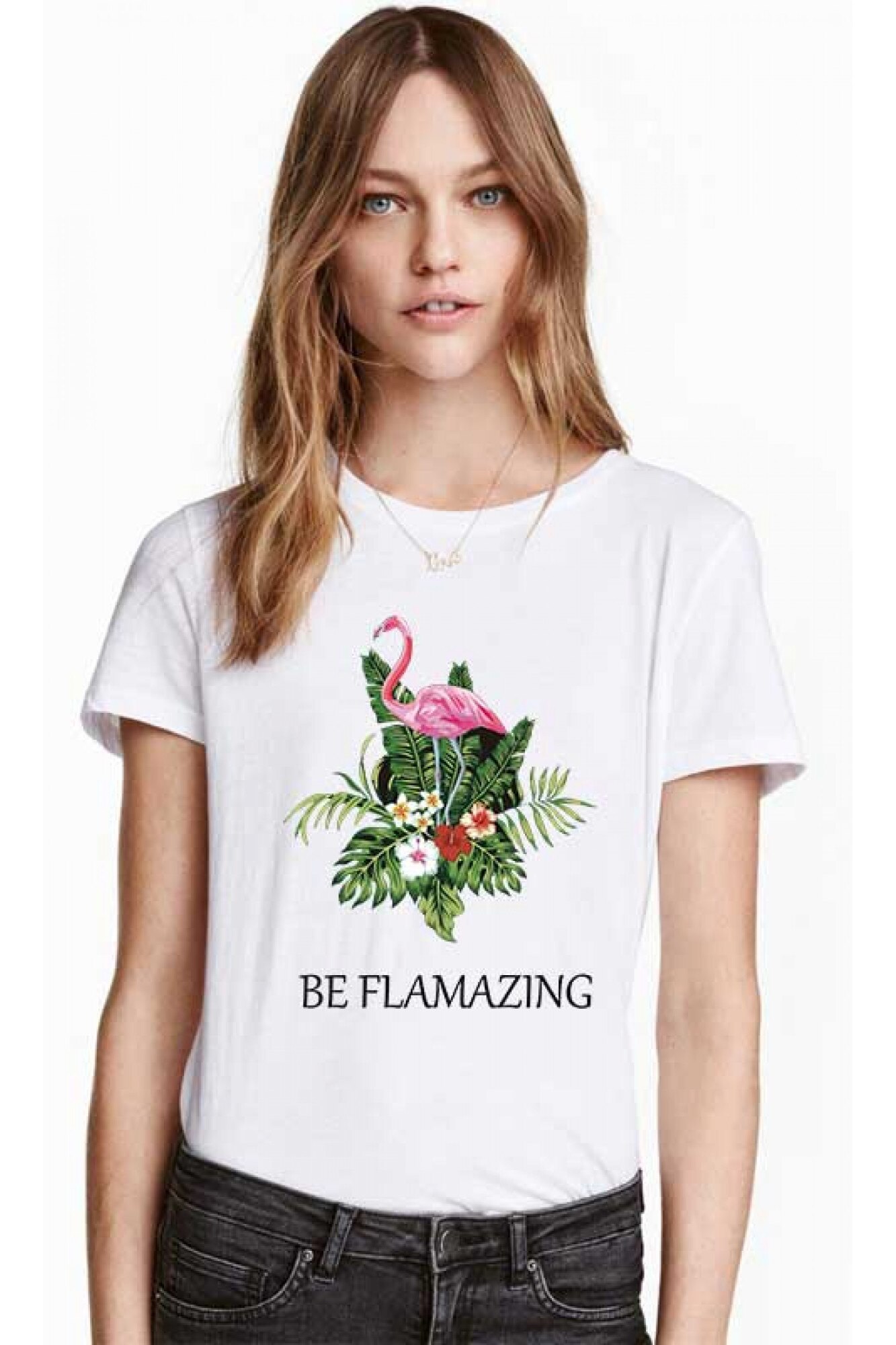 Tricou dama alb - Be Flamazing