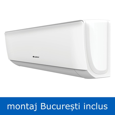 Pachet aparat de aer conditionat Gree Bora 12000 btu, seria A4, inverter, clasa A++, refrigerant R-32, Purificator Cold Plasma, KIT si modul WiFi incluse + montaj InstaPlus Bucuresti cu accesorii VibraZerro RX30M + CX450