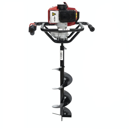 Pachet promo: Set Motoburghiu TRIGO TECH, 2.5CP + Burghiu 300mm, Foreza pentru pamant + Manusi de protectie din tesatura si cauciuc Profi, Multicolor Marime M