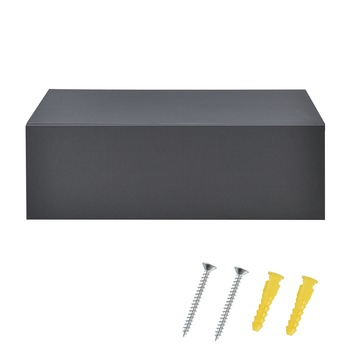 Set 2 x comoda suspendata cu 2 sertare Model 5, en.casa, MDF, 46 x 30 x 15 cm,- gri inchis Set 2 x comoda suspendata cu 2 sertare Model 5, en.casa, MDF, 46 x 30 x 15 cm,- gri inchis