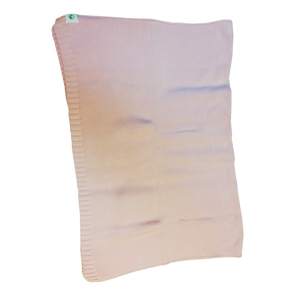 Paturica bebelusi Babu, roz, dimensiune 100X75cm, bumbac organic