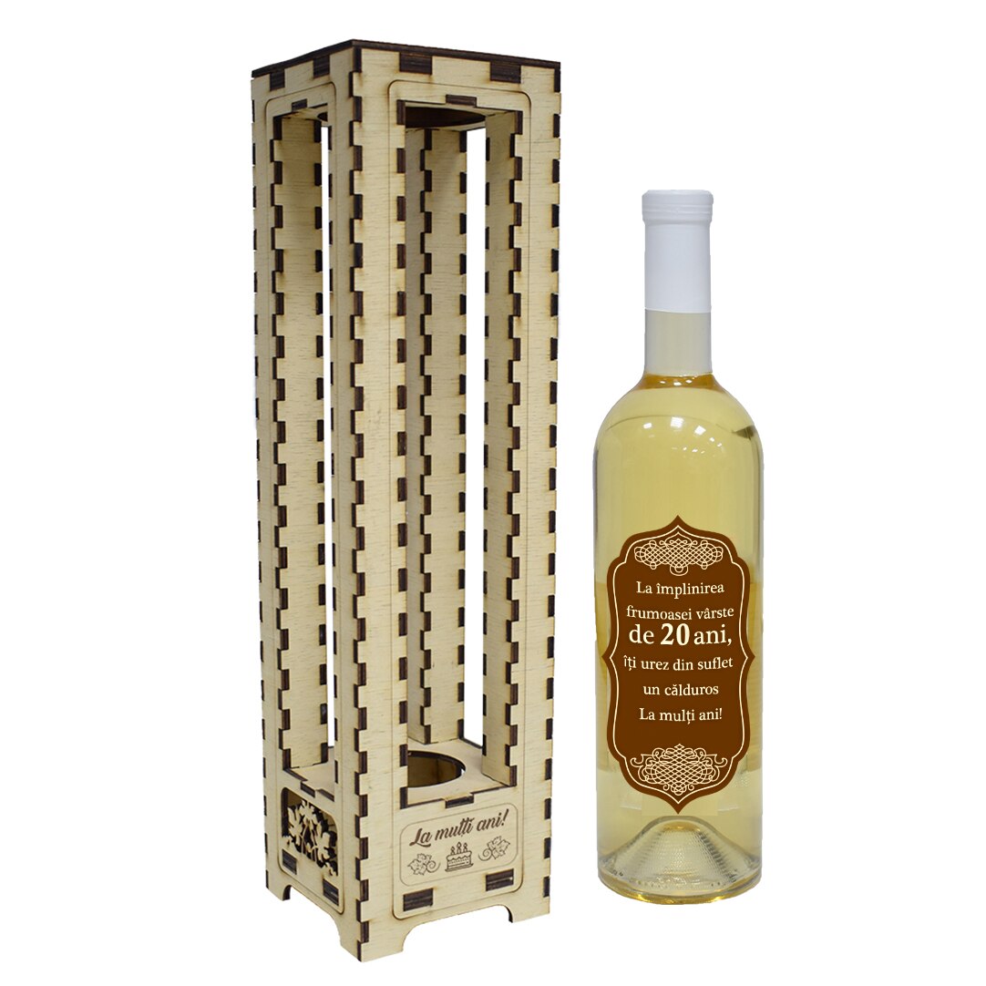 Cadou cu Vin 7.5 dl - La Multi Ani - 20