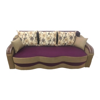 Canapea extensibila Milano, MobAmbient, Mov cu Cappuccino, material textil si piele ecologica, extensie din plasa de arcuri tip relaxa, cu lada de depozitare, 3 perne mari si 2 perne mici incluse, 230 x200 cm Canapea extensibila Milano, MobAmbient, Mov cu Cappuccino, material textil si piele ecologica, extensie din plasa de arcuri tip relaxa, cu lada de depozitare, 3 perne mari si 2 perne mici incluse, 230 x200 cm