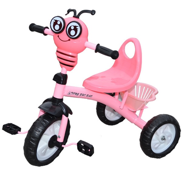 Tricicleta cu pedale muzicala si lumini Fluturas , Roz , Robentoys