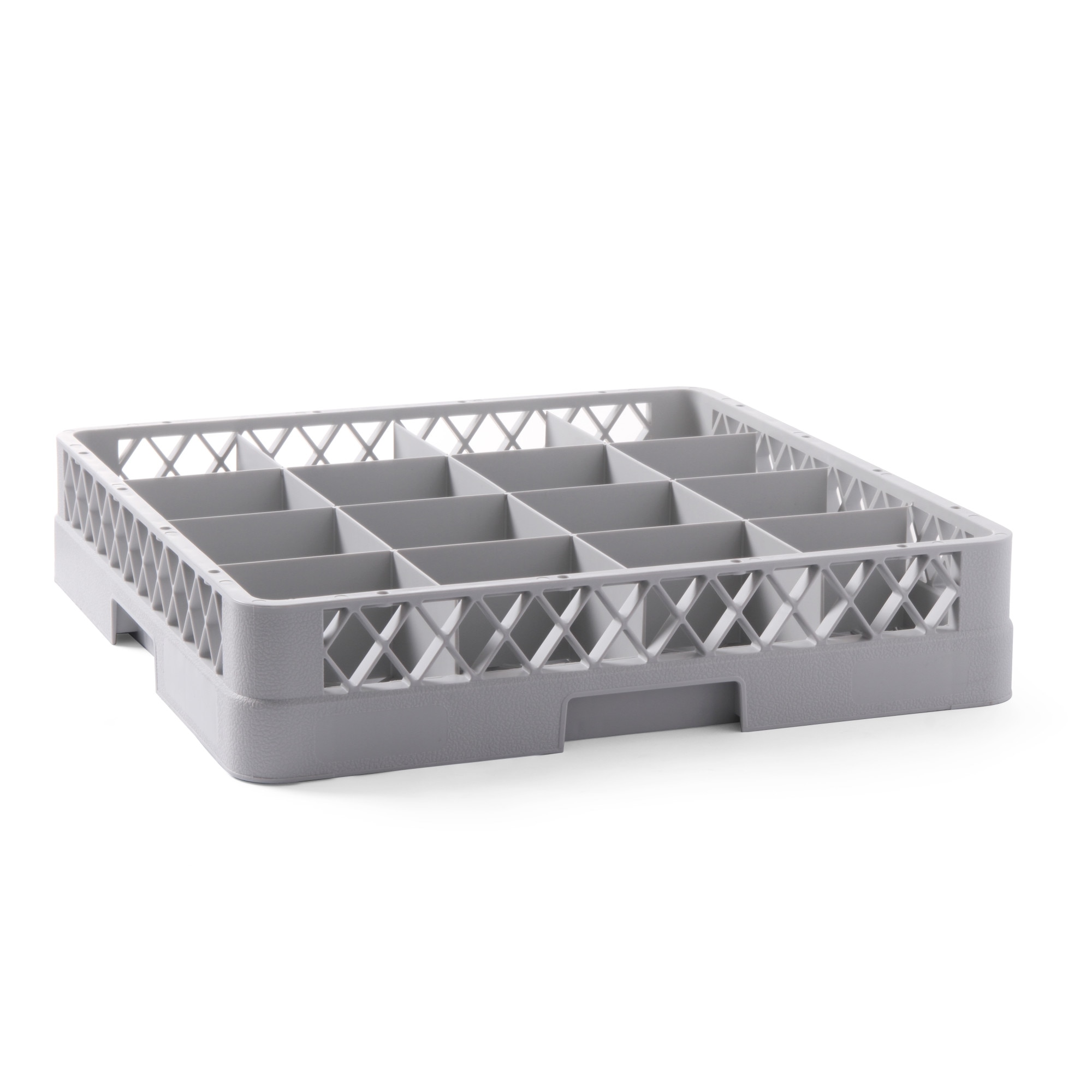Cos universal pentru masina de spalat vase, polietilena, Gri, Hendi 16 compartimente 500x500x(H)100 mm