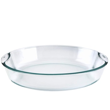 Vas termorezistent oval Cuirofour, 2.5L, 32x25x6.3 cm, Transparent Vas termorezistent oval Cuirofour, 2.5L, 32x25x6.3 cm, Transparent