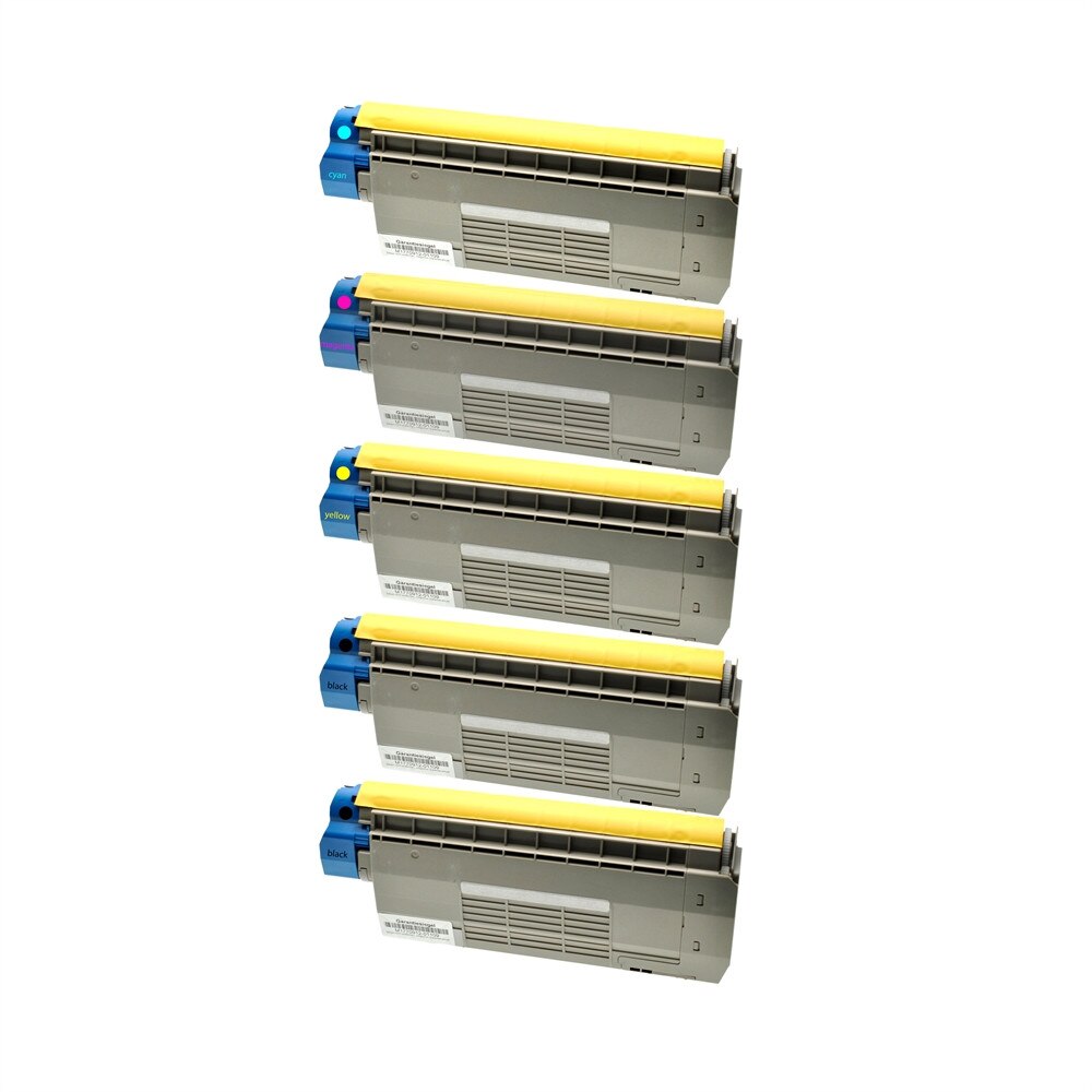 Set 5 Cartuse C710 2BK/C/M/Y 55000 Pag compatibil OKI colore, OKI C710 CDTN,C710 DTN,C711 DN,711N.55K-#44318608
