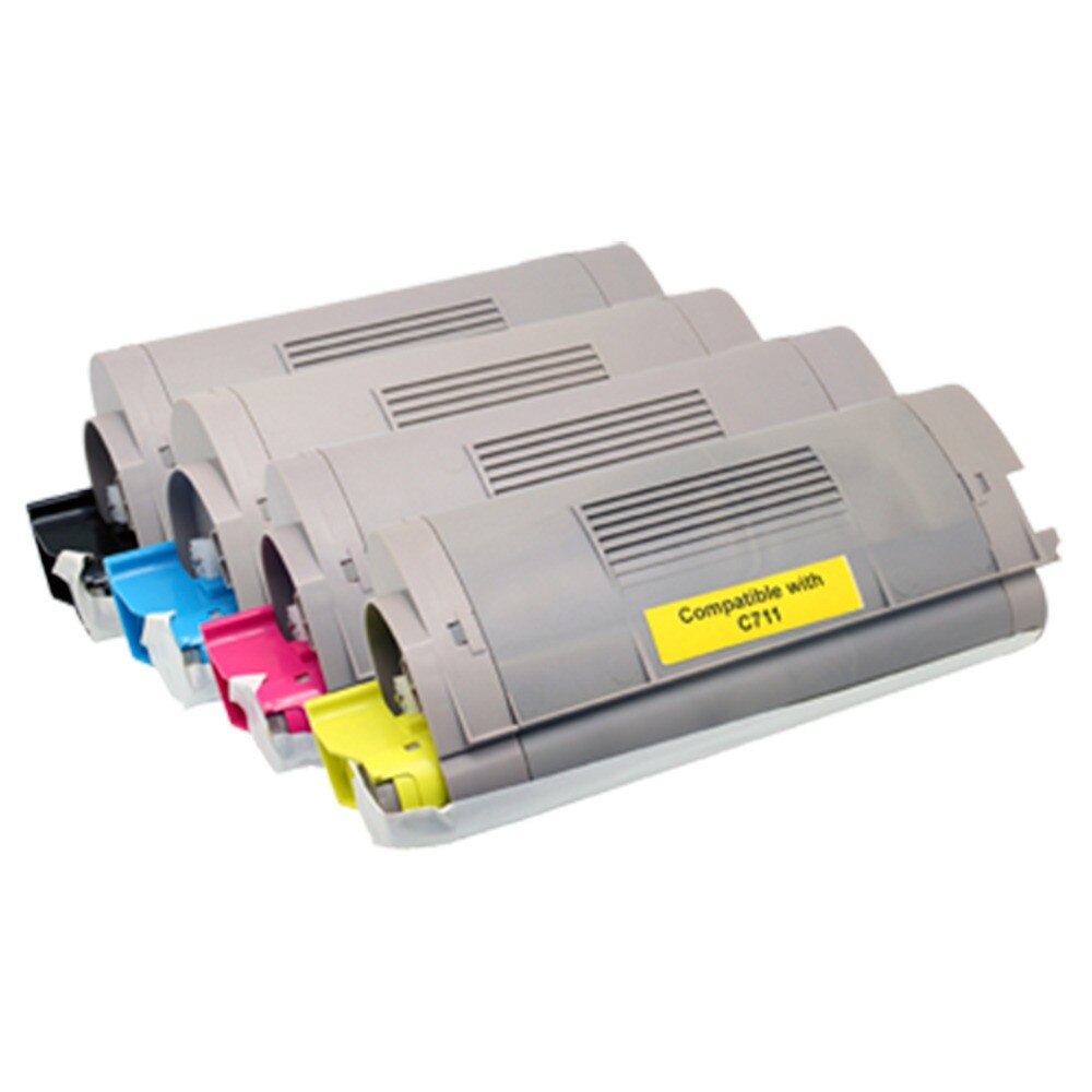 Set 4 Cartuse C710BK/C/M/Y 44000 Pag compatibil OKI colore, OKI C710 CDTN,C710 DTN,C711 DN,711N.44K-#44318608