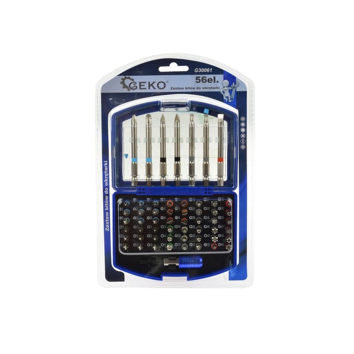 Комплект 56-битова отвертка, Geko G30061