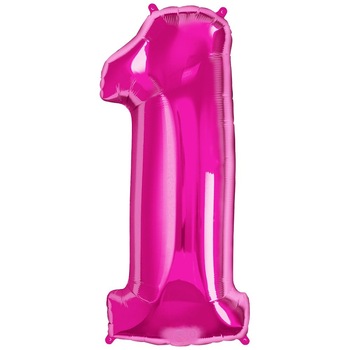 Balon Folie Cifra 1 Magenta - 86 cm, Qualatex 30555 Balon Folie Cifra 1 Magenta - 86 cm, Qualatex 30555