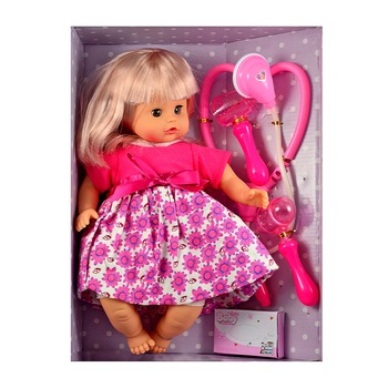 Papusa doctor cu accesorii 30 cm Papusa doctor cu accesorii 30 cm