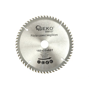 Disc circular pentru lemn 165x22x60T, Geko G00127 Disc circular pentru lemn 165x22x60T, Geko G00127