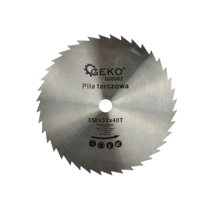 Fa tárcsa 350x32x40T, Geko, G00063