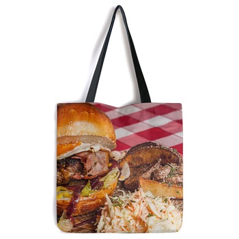 geanta tote bag culinar moderna burger servit cu cartofi si salata imagen 35_0_
0