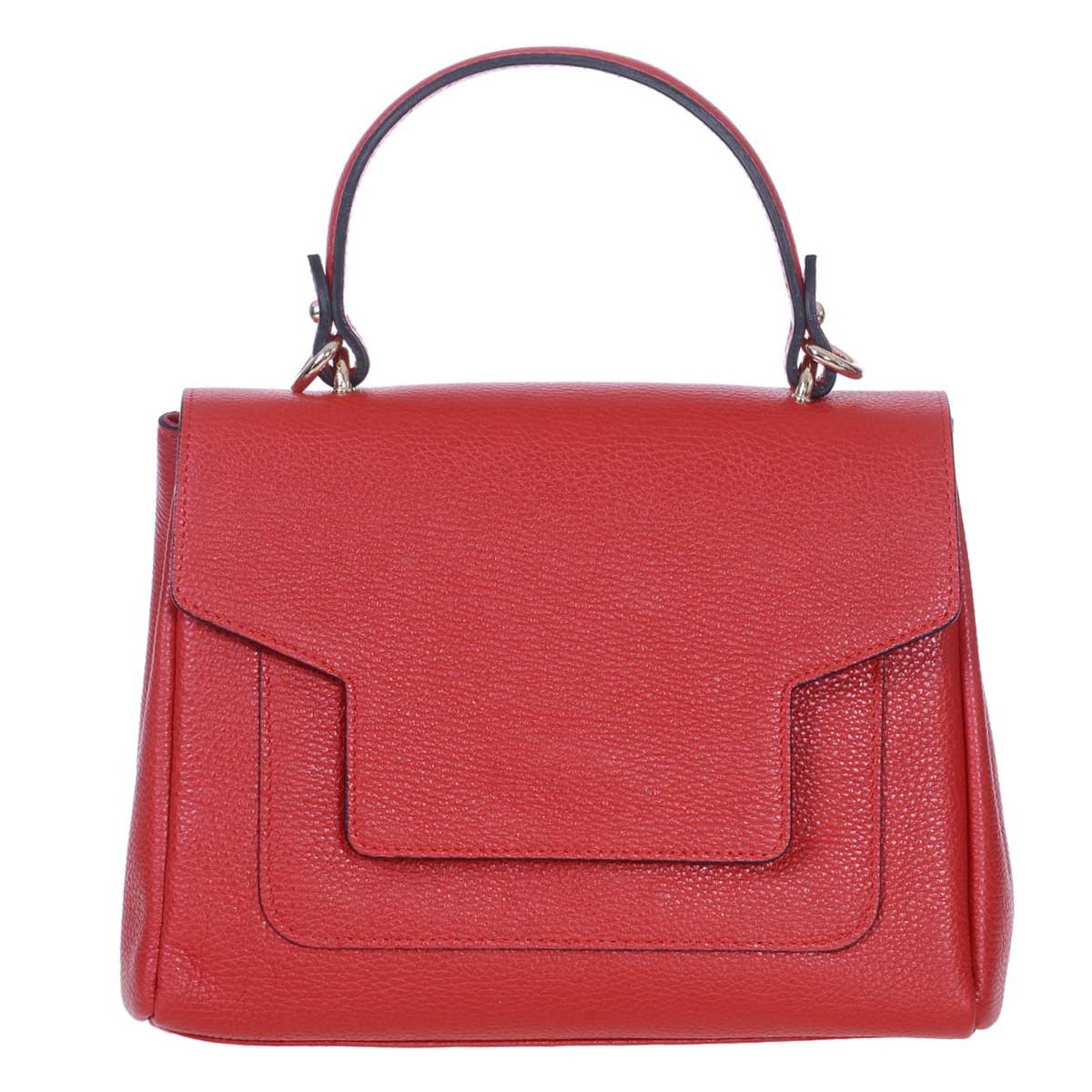 Geanta din Piele Naturala Rosie Iris