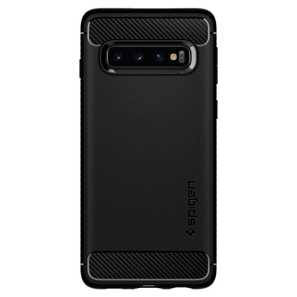 Husa de protectie Cover Spigen Rugged Armor pentru Samsung Galaxy S10, Matte Black