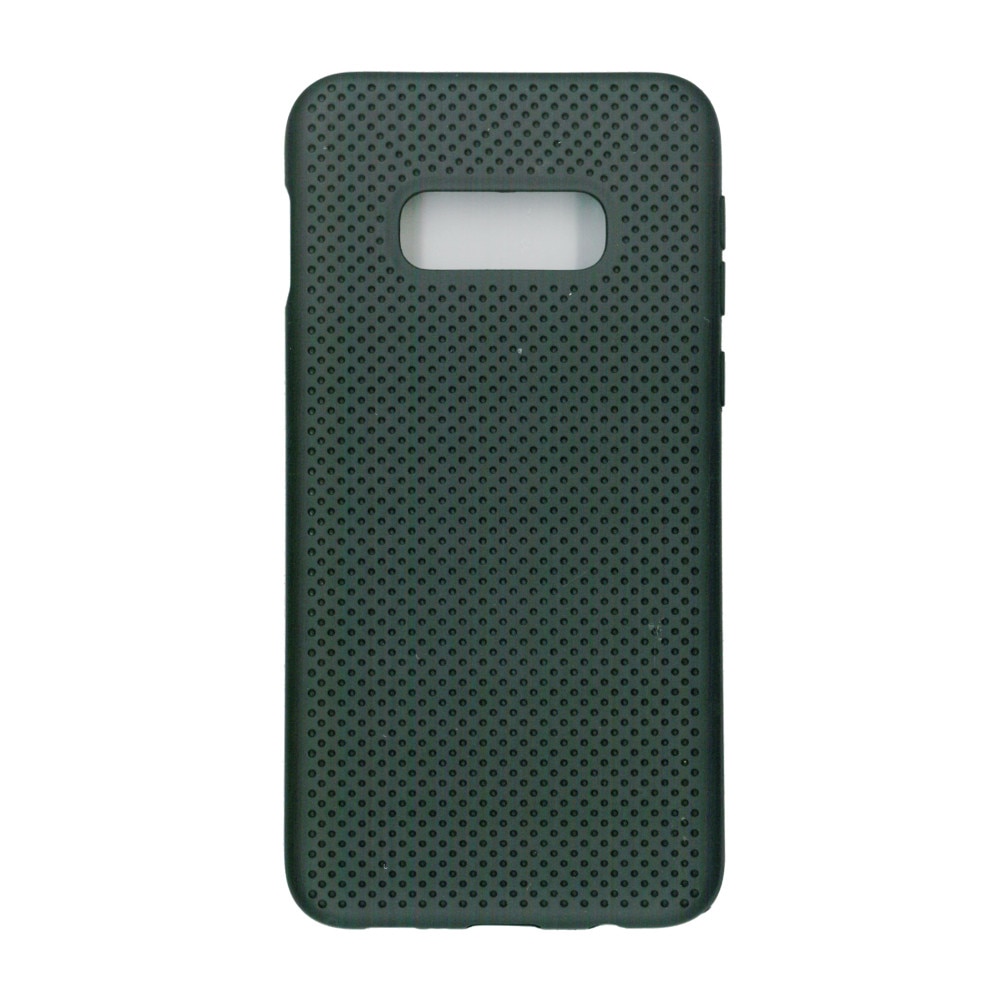 Husa din silicon cu perforatii si interior de microfibra pentru Samsung Galaxy S10e - Eurocell High End, negru