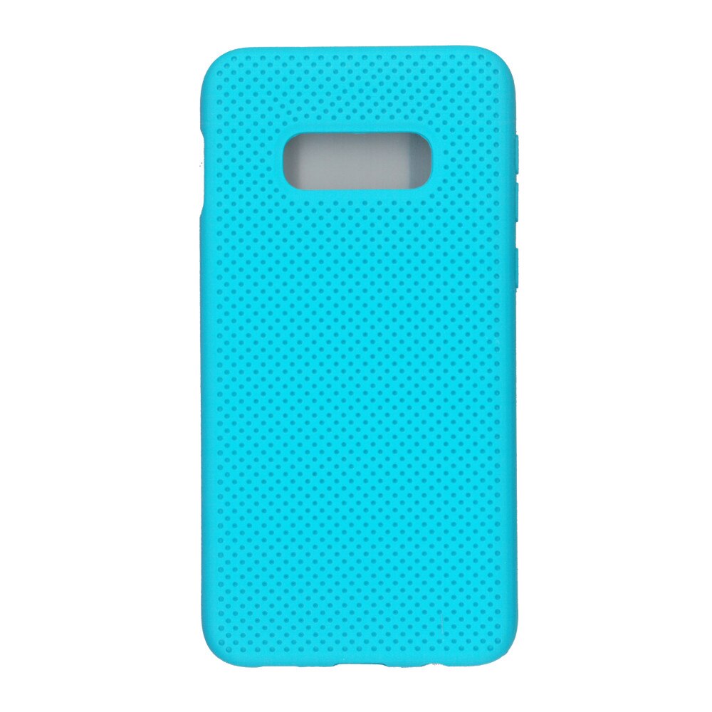 Husa din silicon cu perforatii si interior de microfibra pentru Samsung Galaxy S10e - Eurocell High End, Blue