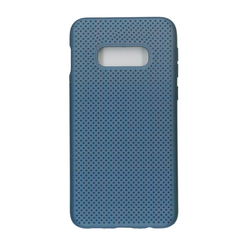 Husa din silicon cu perforatii si interior de microfibra pentru Samsung Galaxy S10e - Eurocell High End, Albastru