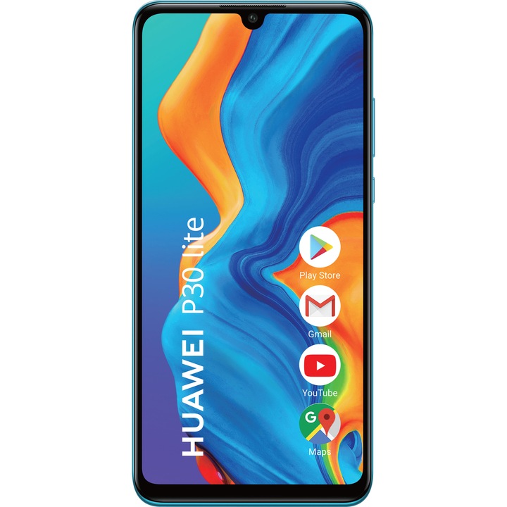 Telefon mobil Huawei P30 Lite, Dual SIM, 128GB, 4G, Peacock Blue