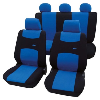 Set 11 huse auto Petex, Colori, culoare albastru/negru Set 11 huse auto Petex, Colori, culoare albastru/negru