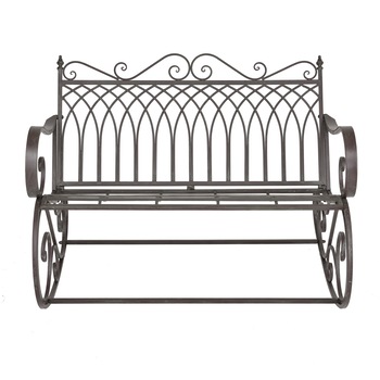 Balansoar gradina Greenough G, en.casa, 85 x 113 x 95 cm, metal, verde inchis cu patina maro, pentru 2 persoane Balansoar gradina Greenough G, en.casa, 85 x 113 x 95 cm, metal, verde inchis cu patina maro, pentru 2 persoane