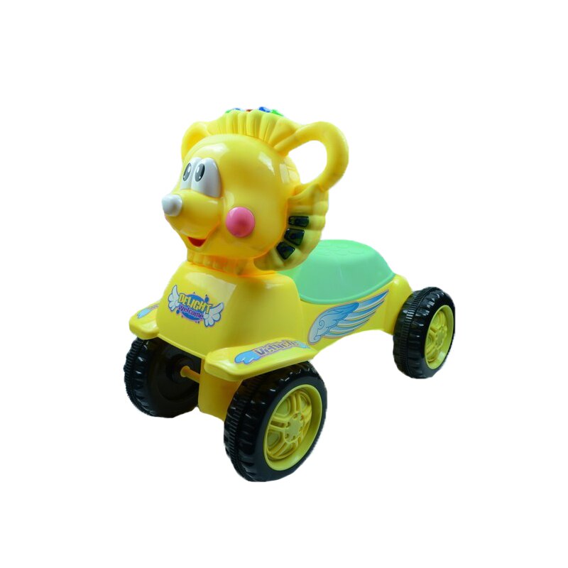 Masinuta actionata cu picioarele pentru copii BabyMix Happy Car PL318894-G, Multicolor