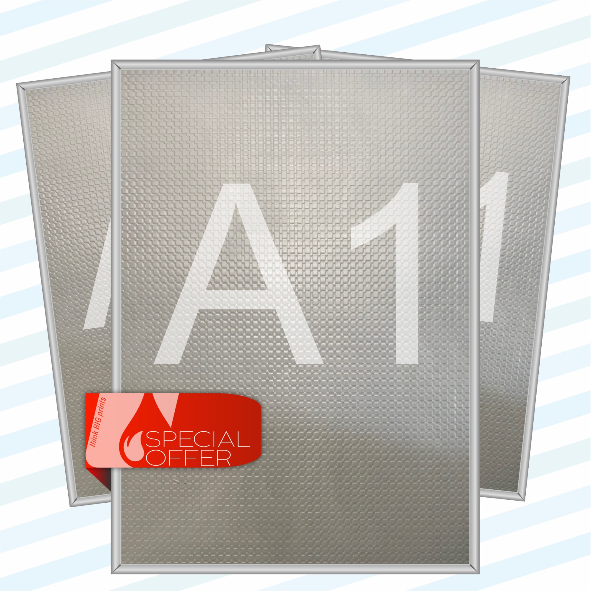 Set 3 Bucati - Rama A1 Profil Click Aluminiu Argintiu