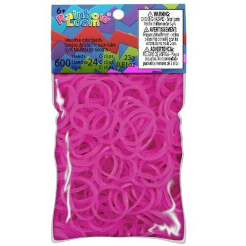 Set elastice Rainbow Loom Jelly roz, 600 bucati, MGC