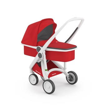 Carucior 2 in 1, Greentom, 100% Ecologic, White Red Carucior 2 in 1, Greentom, 100% Ecologic, White Red