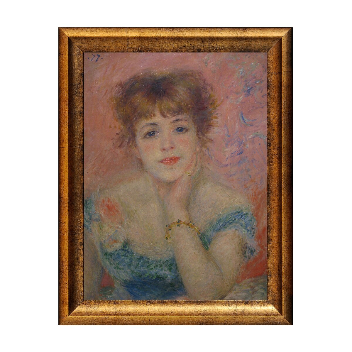 Tablou Inramat - Renoir - Actree Jeane Samary, Rama Auriu, 30 x 40 cm