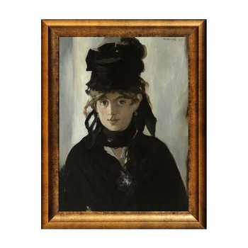 Tablou Inramat - Manet - Berthe Morisot with a bouquet of Violets, Rama Auriu, 30 x 40 cm Tablou Inramat - Manet - Berthe Morisot with a bouquet of Violets, Rama Auriu, 30 x 40 cm