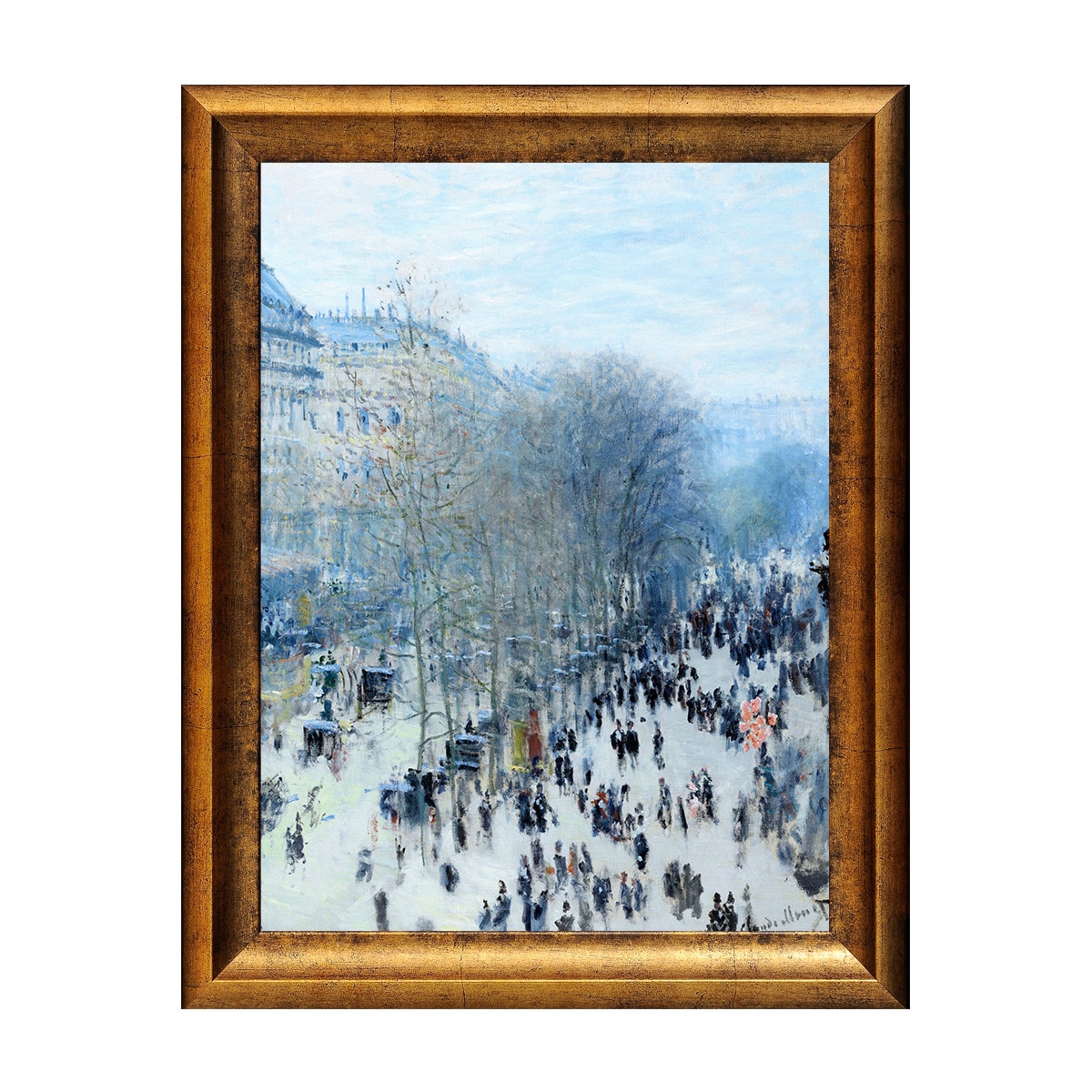 Tablou Inramat - Monet - Boulevard des Capucines, Rama Auriu, 30 x 40 cm