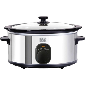 Slow cooker Star-Light SCB-524SS, 4.5l, 240W, Vas ceramica detasabil, Functie de pastrare la cald, Inox Slow cooker Star-Light SCB-524SS, 4.5l, 240W, Vas ceramica detasabil, Functie de pastrare la cald, Inox