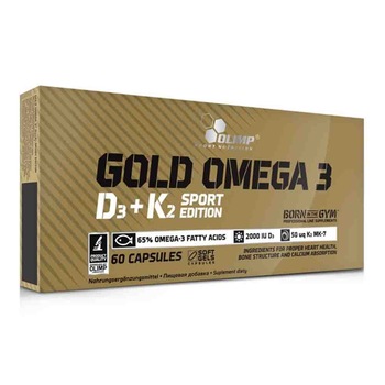 Gold Omega 3, D3 + K2 Sport Edition, Olimp, caps 60 Gold Omega 3, D3 + K2 Sport Edition, Olimp, caps 60