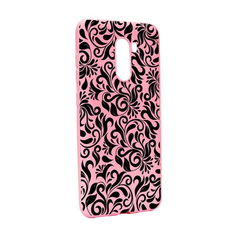 Husa Xiaomi PocoPhone F1, Silicon, Nonfigurativ Black P75