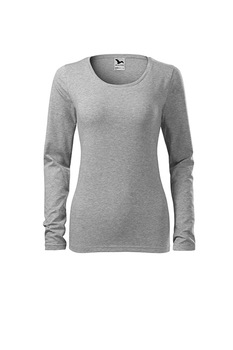 Bluza dama Slim, Malfini, bumbac, maneca lunga, Gri Bluza dama Slim, Malfini, bumbac, maneca lunga, Gri