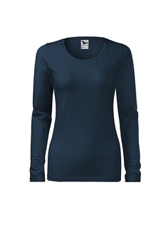 Bluza dama Slim, Malfini, bumbac, maneca lunga, Albastru marin Bluza dama Slim, Malfini, bumbac, maneca lunga, Albastru marin